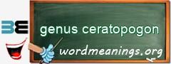 WordMeaning blackboard for genus ceratopogon